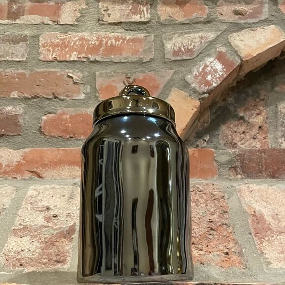 Rae Dunn Dead’s Man’s Bones unique iridescent canister very rare Halloween Decor - Picture 7 of 8